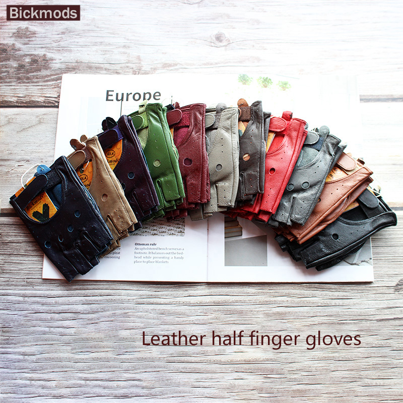 New Women's Sheepskin Half Fin - Leather Driving Glove ulasan dan harga