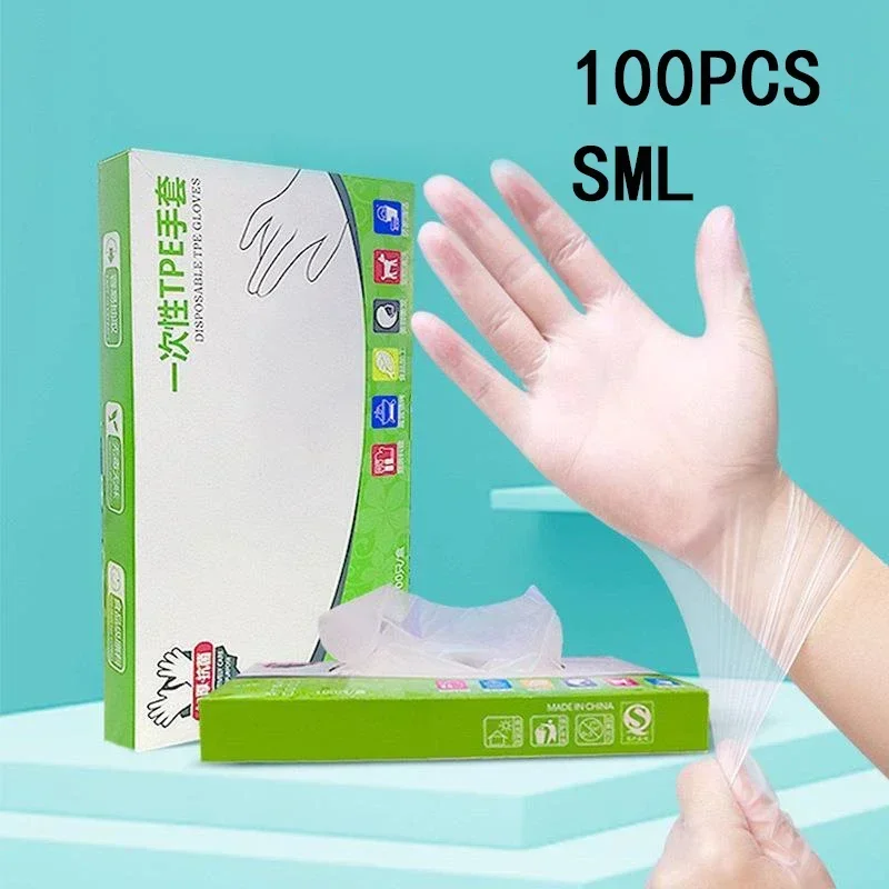 100/200Pcs Food Grade Disposab - Latex Disposable Glove ulasan dan harga