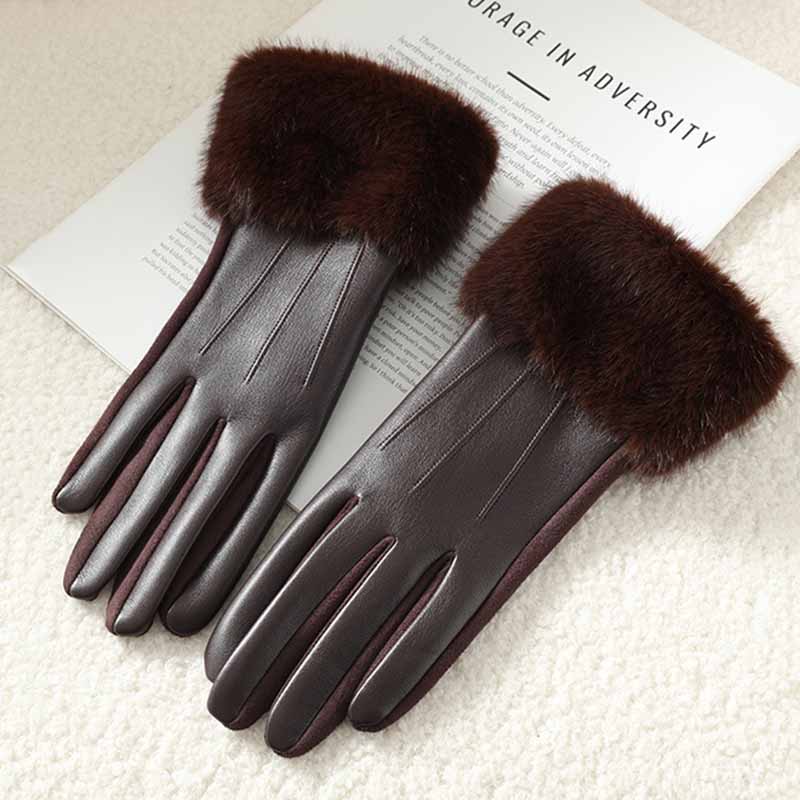 Luxury Women's Winter PU Leath - Leather Driving Glove ulasan dan harga