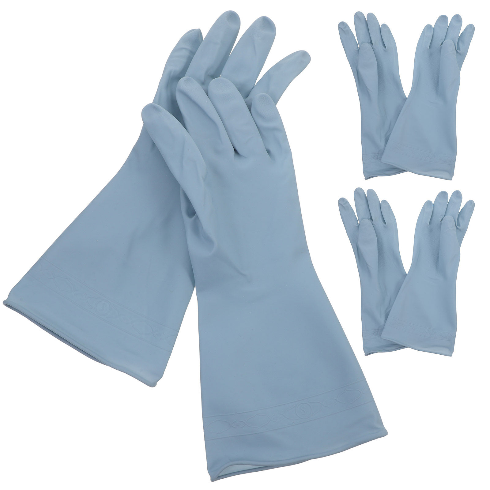 3Pairs Long Dishwashing Gloves - Dish Glove Rubber ulasan dan harga